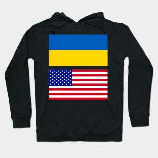 USA and Ukraine Flag Hoodie